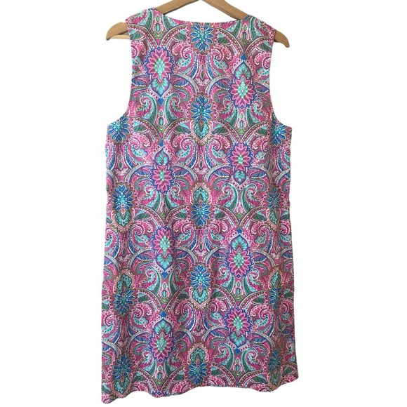 Cynthia Rowley Paisley Print Pink summer Dress Size 12 NWT - Picture 2 of 11